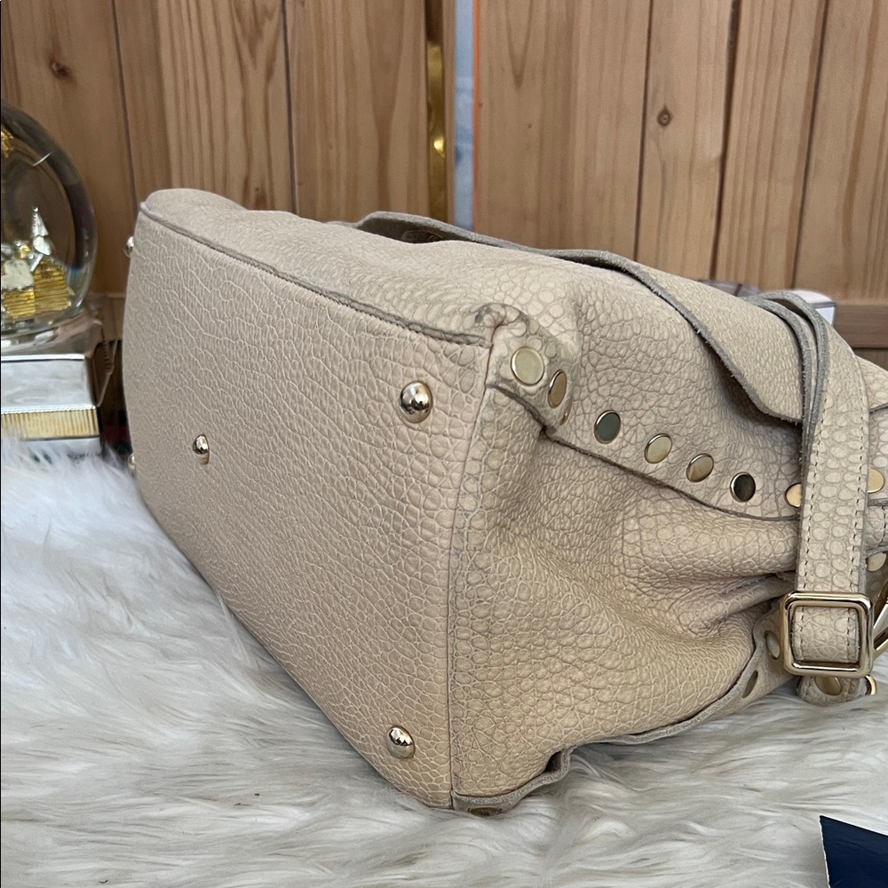 Zanellato Postina Beige Leather Crossbody Made in Italy with double Turnlock - Picture 9 of 16